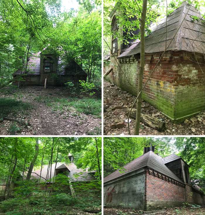 Came Across This Abandoned Building In Vermont While Hiking In The Woods. There’s No Door And The Windows Have Been Boarded Up And Caged