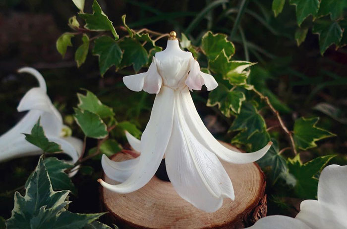 This Japanese Designer Uses Flower Petals And Leaves To Create Stunning ‘Fairy Dresses’ (44 Pics)