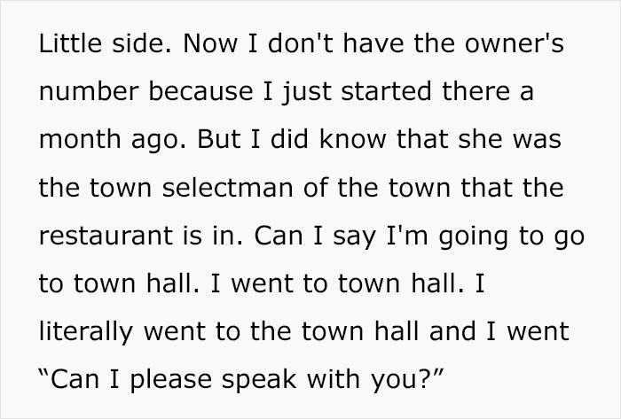 Fired Waitress Teaches Manager A Lesson By Exposing Her Unethical PTO Tactics To Owner, Gets Rehired Fired Waitress Teaches Manager A Lesson By Exposing Her Unethical PTO Tactics To Owner, Gets Rehired