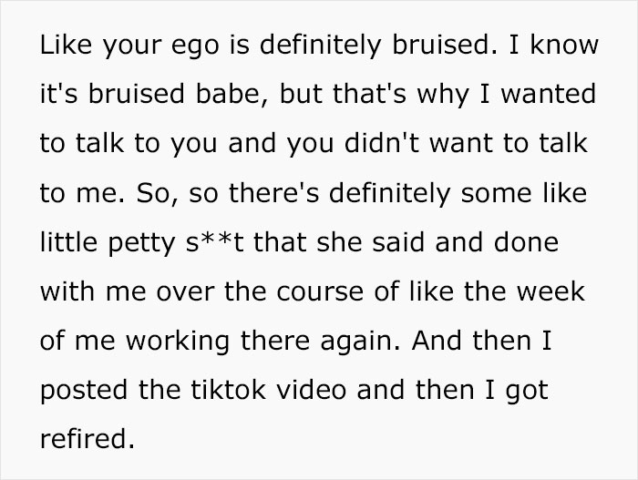 Fired Waitress Teaches Manager A Lesson By Exposing Her Unethical PTO Tactics To Owner, Gets Rehired Fired Waitress Teaches Manager A Lesson By Exposing Her Unethical PTO Tactics To Owner, Gets Rehired