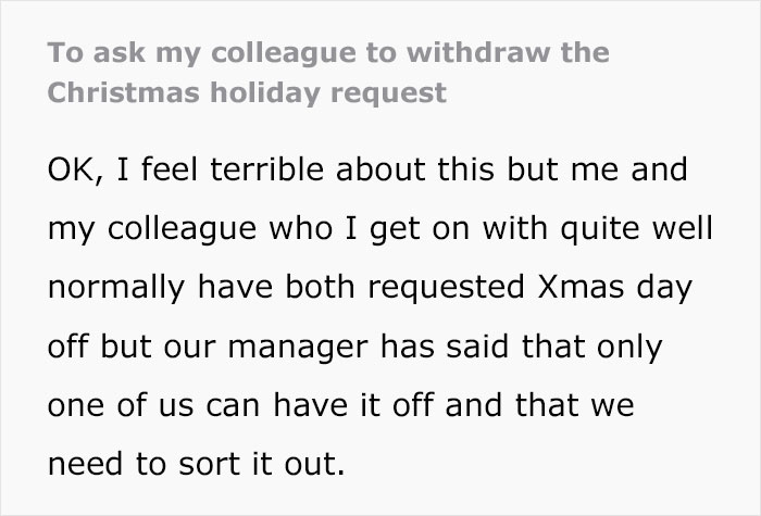 Mom Asks If She's A Jerk For Asking Childfree Coworker To Withdraw Her Christmas Holiday Request