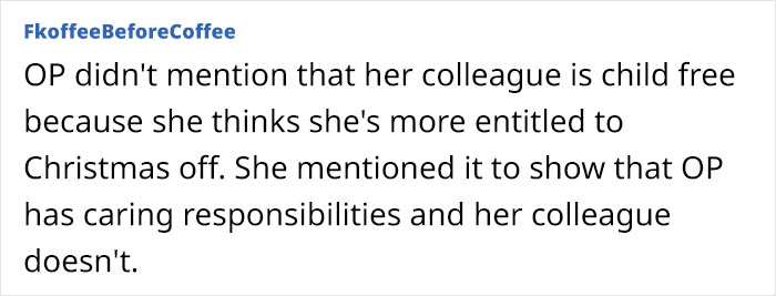 Mom Asks If She's A Jerk For Asking Childfree Coworker To Withdraw Her Christmas Holiday Request