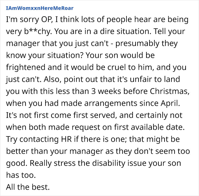Mom Asks If She's A Jerk For Asking Childfree Coworker To Withdraw Her Christmas Holiday Request