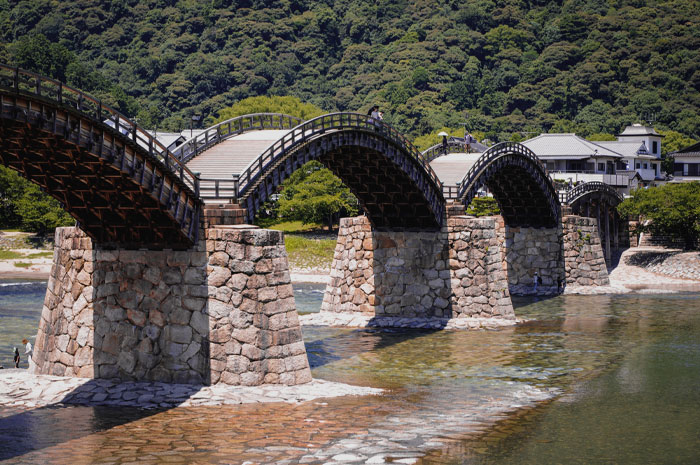 Kintai bridge with river