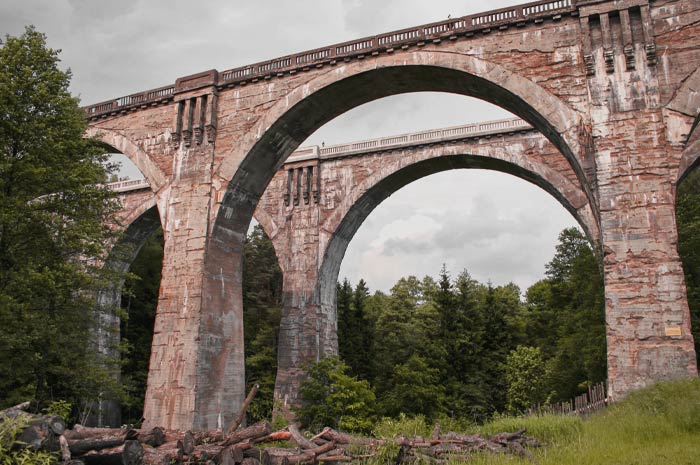Stańczyki bridges with forest near