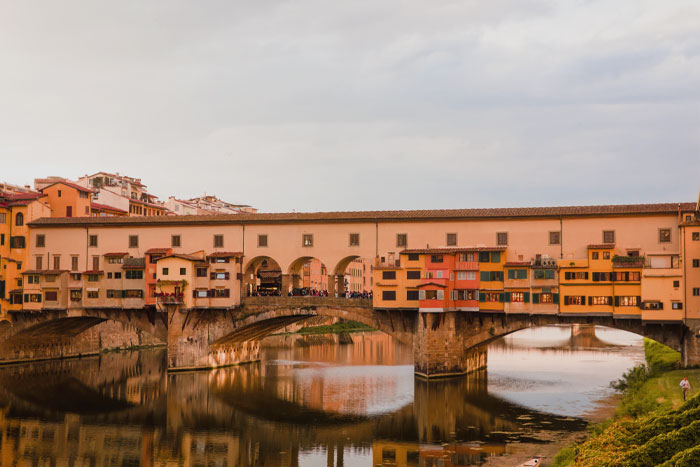 Ponte Vecchio bridge with houses