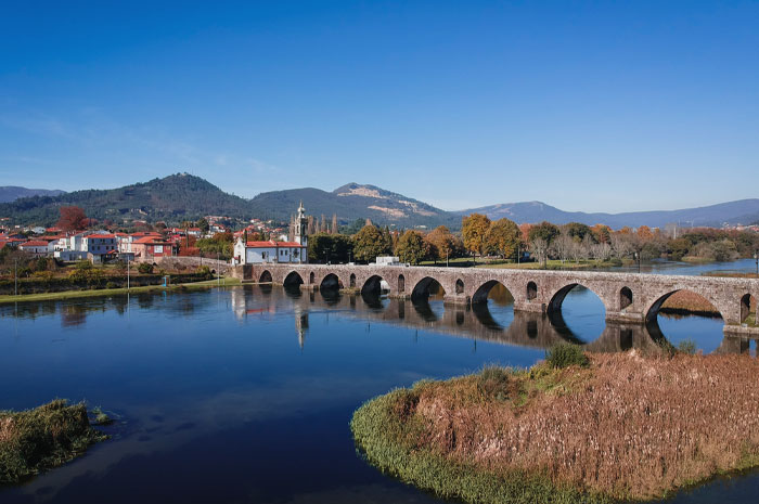 Ponte De Lima with river and buildings near