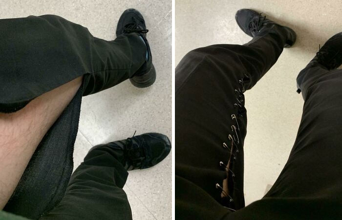 Had A Wardrobe Malfunction While At Work (Retail), Had To Improvise A Solution