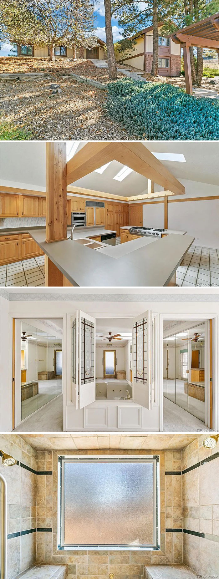 This Co Home Has One Of The Funkiest Kitchens I’ve Seen. Also The Little Bifold Doors By The Tub Lmao