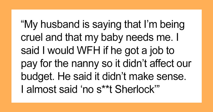 Family Drama Ensues After New Mom Decides To Work From Her Office And Leaves Jobless Husband To Take Care Of The Baby