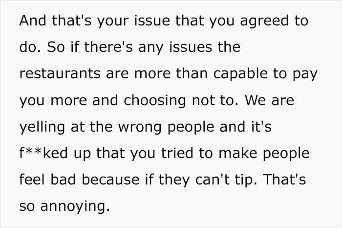 Guy Is Sick And Tired Of Servers Who Keep Slamming Non-Tipping Customers, Gives Them A Reality Check