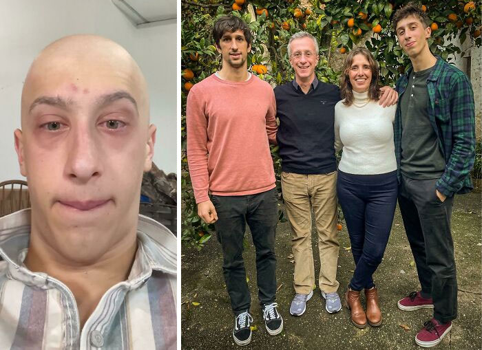 Yo muriendo de cáncer en primavera vs. Yo feliz y sano pasando la navidad con mi hermosa familia