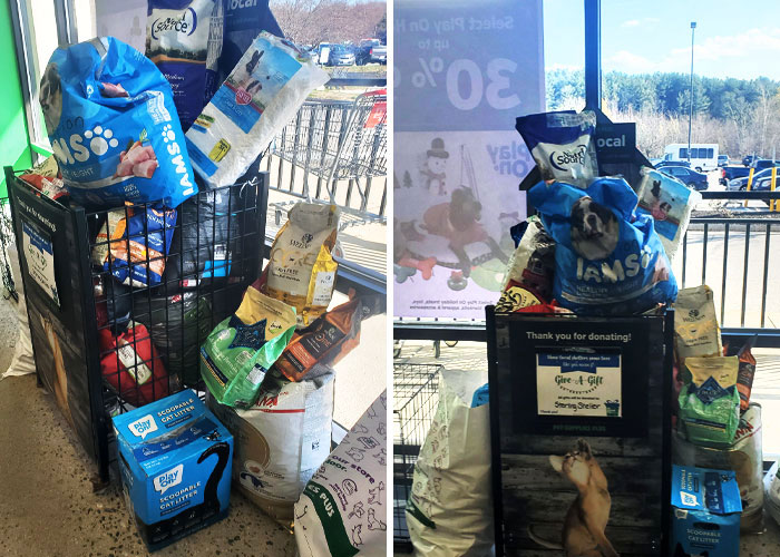 Our Donation Bin Is Already Full And Ready For The Holiday Season