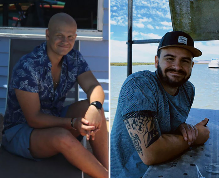 Navidad de 2020, luchando contra el cáncer linfático vs. Navidad de 2021, celebrando 8 meses en remisión. No obstante, sonriendo ante la vida y la muerte