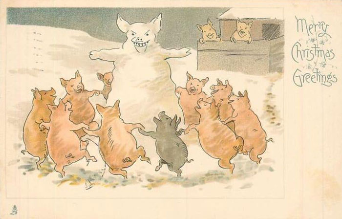 When The Pigs Start Reenacting Scenes From”the Wicker Man,” You Know It Will Be A Memorable Christmas