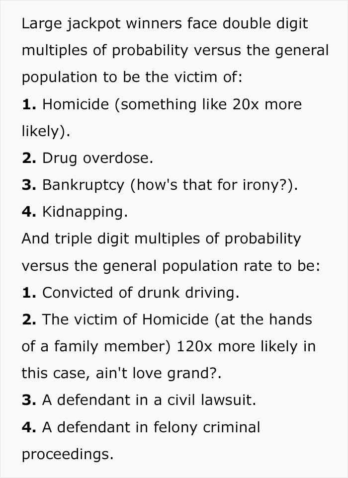 The Dark Side Of Winning The Lottery: Person Shares Examples Of How Winning Big Can Ruin Your Life