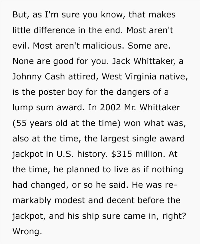 The Dark Side Of Winning The Lottery: Person Shares Examples Of How Winning Big Can Ruin Your Life