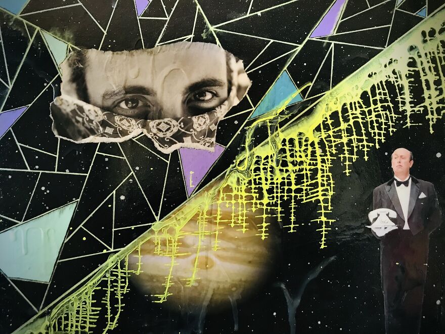 I Upcycle Canvases, Cut Up Magazines, And Use Paints To Make My Art (20 Pics)