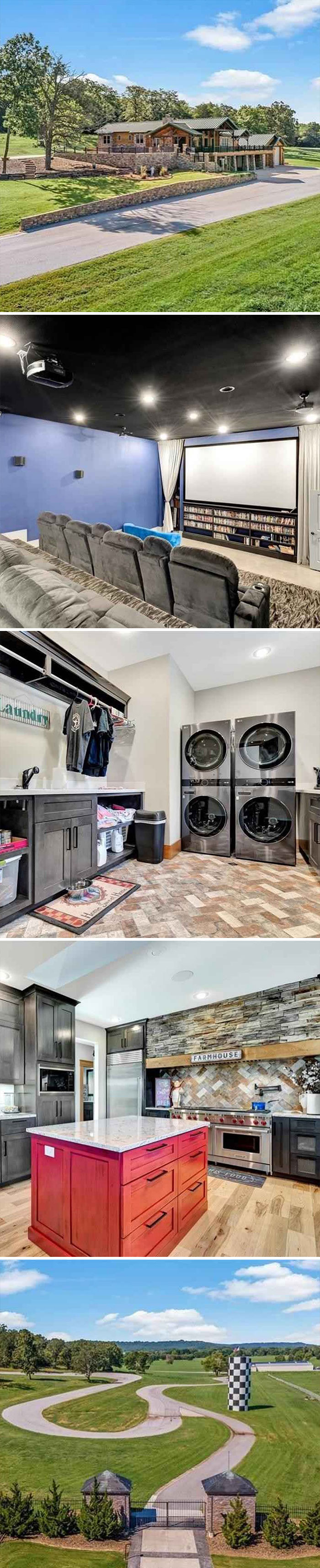 Here’s A Home In Fayetteville, Ar On 393 Acres That Comes With Your Very Own 1.2 Mile Race Track. It Also Comes With 30k Sq Ft Of Shop Space. $6,700,000. 5 Bd, 7 Ba. 7,764 Sq Ft. 393.37 Acres