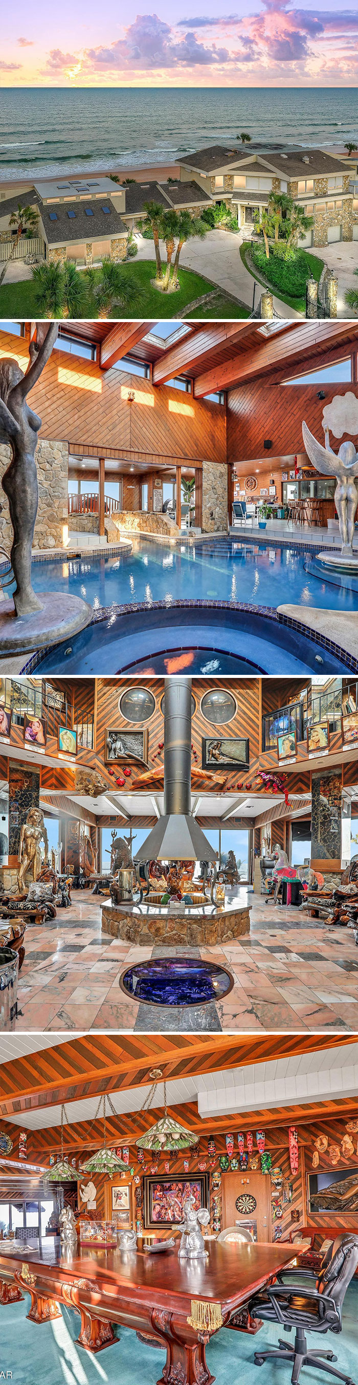 Verified According To The Listing Here’s The Oceanfront Home Of The Hawaiian Tropic Founder Ron Rice In Ormond Beach, Fl And It’s So Florida Man That We Had To Post With The Actual @floridaman. Currently Listed For $5,999,900. The Home Has Just Over 12k Sq Ft With 3 Pools And 200 Feet Of Beach Front. 4 Bd, 5 Ba. 1.03 Acres