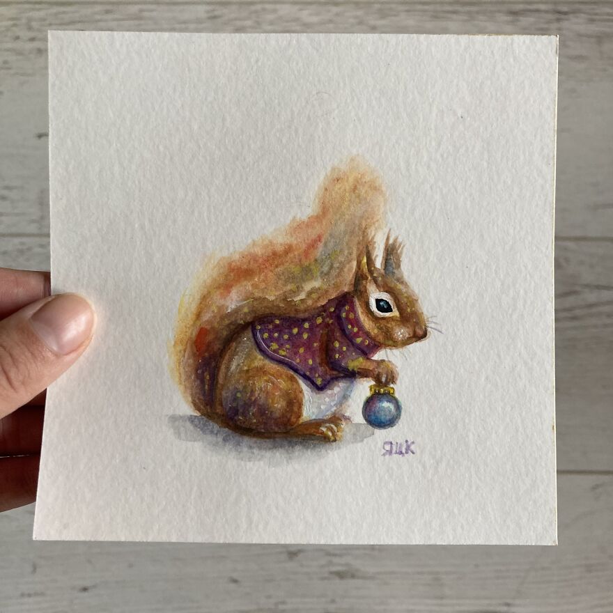 I’m An Artist And I Create Small Animal Paintings (10 Pics)