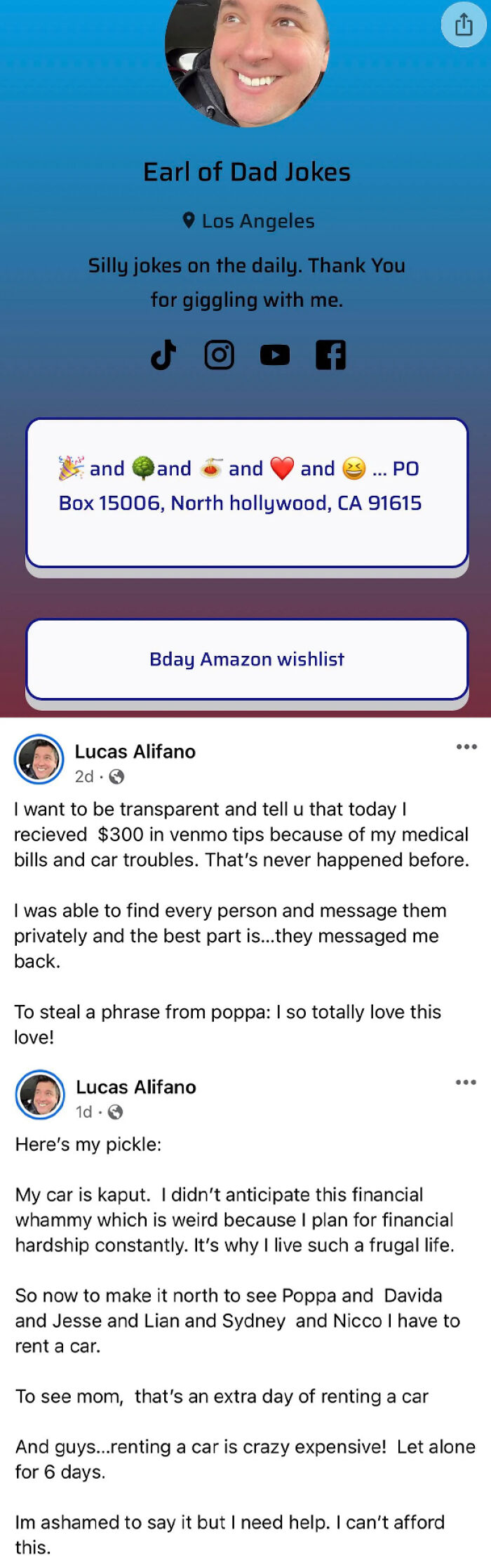 Tiktok Influencer Asking For Venmos For His Car Repairs And Vacations With Dad. He Does This On A Regular Basis Now And People Actually Send Money