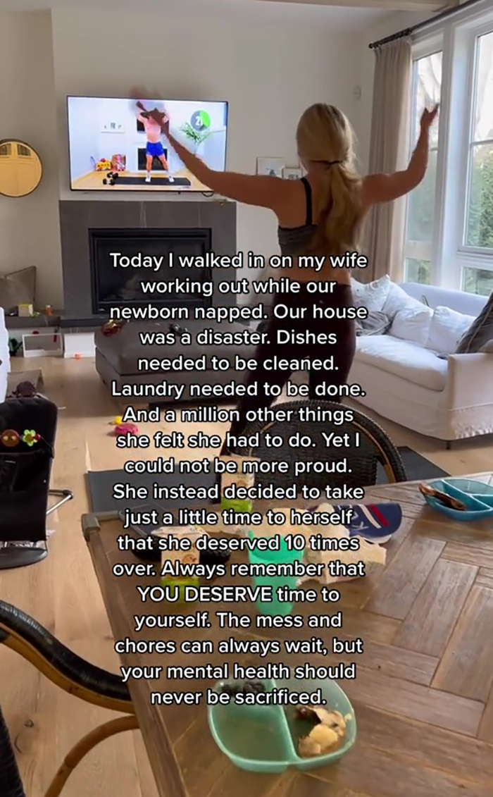 Man Thinks He&rsquo;s Being Wholesome Praising His Wife For Taking Time For Herself When House Is A Mess, But People Online Don&rsquo;t Take It Well