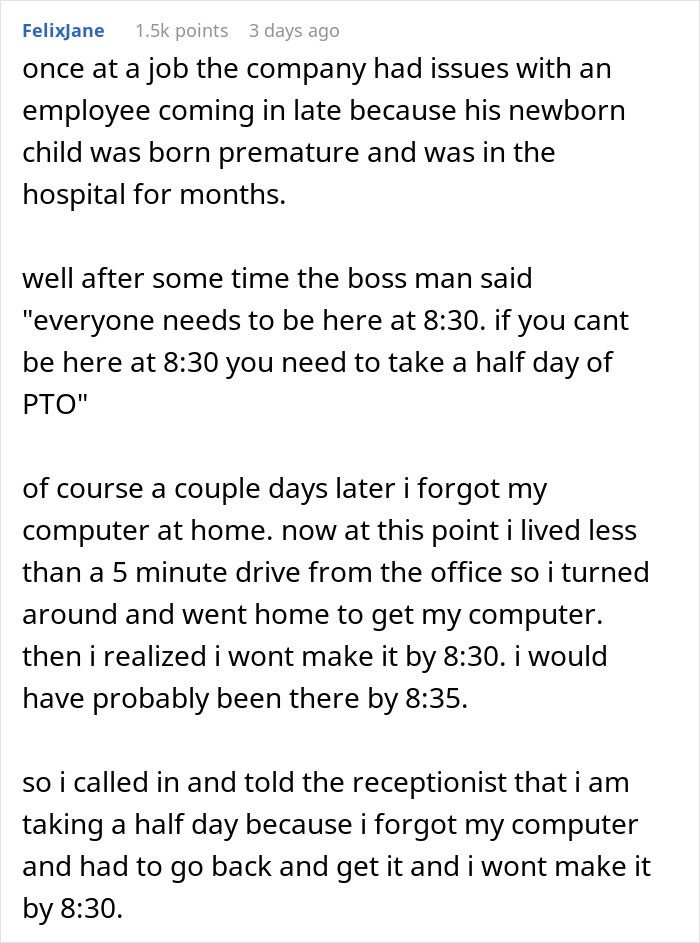 Boss Doesn't Allow Employees To Work From Home Under Any Circumstances, So They Make Sure They Can't Be Reached Out Of Office Boss Doesn't Allow Employees To Work From Home Under Any Circumstances, So They Make Sure They Can't Be Reached Out Of Office