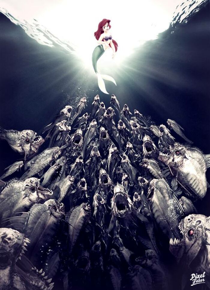 Ariel vs. Piranha