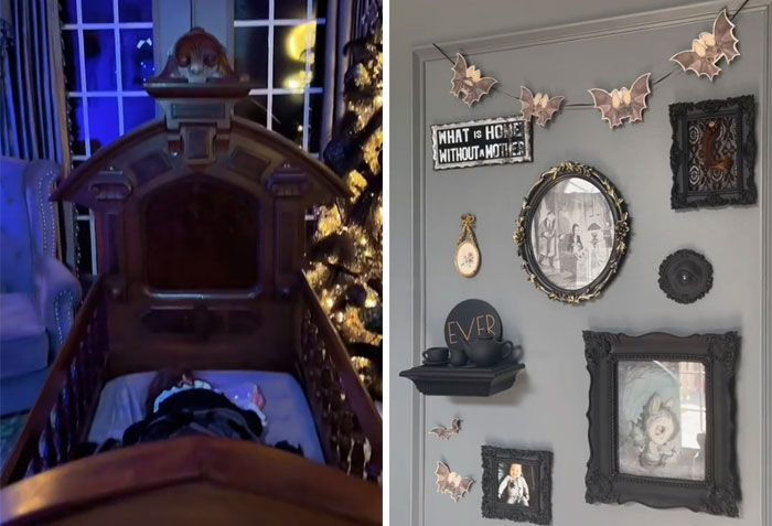 Mom Fed Up With People Saying Her Gothic Nursery Is Bad For Her Baby Starts A Satirical Series Featuring ‘Gothic Baby’