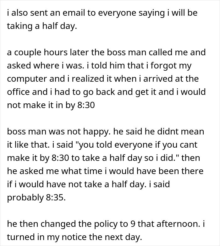 Boss Doesn't Allow Employees To Work From Home Under Any Circumstances, So They Make Sure They Can't Be Reached Out Of Office Boss Doesn't Allow Employees To Work From Home Under Any Circumstances, So They Make Sure They Can't Be Reached Out Of Office