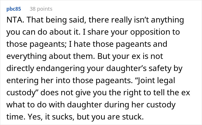 Dad Doesn&rsquo;t Want His 6-Year-Old Daughter To Go To Beauty Pageants, His Ex-Fianc&eacute;e Disagrees