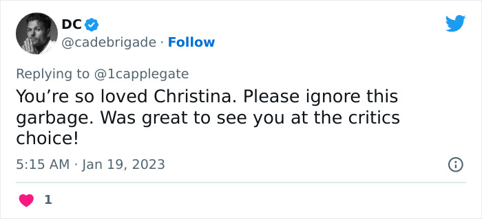 Christina Applegate Shares Upsetting DMs She Got About Her Appearance At The Critics Choice Awards Christina Applegate Shares Upsetting DMs She Got About Her Appearance At The Critics Choice Awards