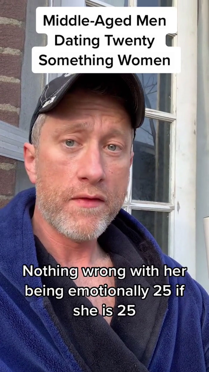 "Stuck At The Emotional Maturity Level Of 25 Years Old": Man Has A Revelation On Why Some Guys Only Date Much Younger Women, Many Internet Users Agree