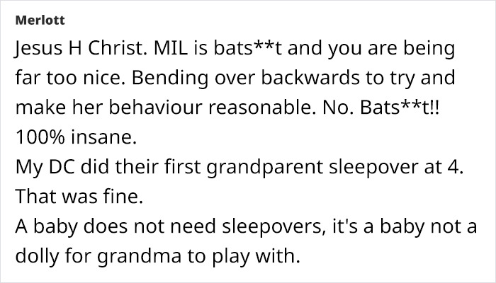 "Is She Just Nuts?": MIL Expects To Have Her 4-Month-Old Granddaughter For Sleepovers, Tells Daughter-In-Law To Cut Breastfeeding Short