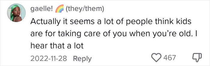 "Have Fun In Your Nursing Home": Childfree Woman Gives People A Reality Check On Their Reasons For Having Kids