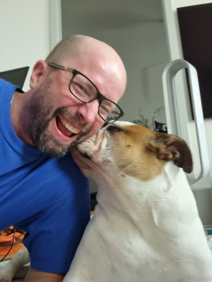 An Intimate Moment Between Our Bulldog Girl And Me