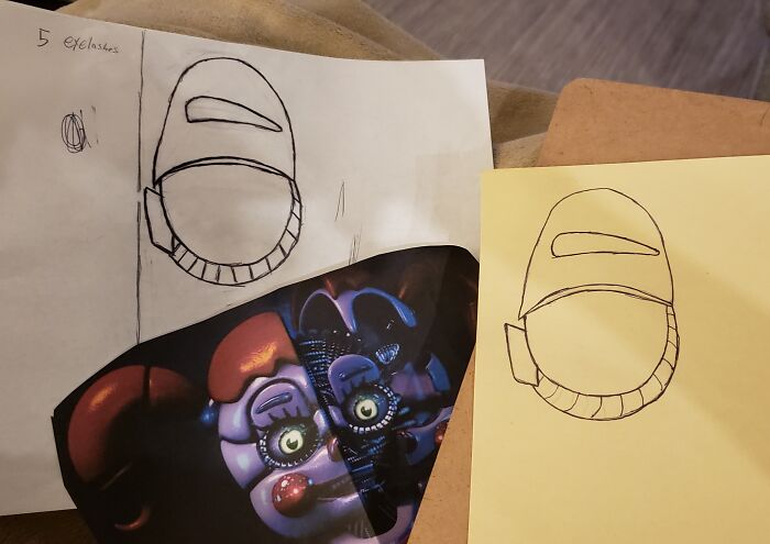 Going To The Orlando Megacon. I Am Super Late To That Game, But I Have Finally Made The Correct Eye Size. (Had To Redraw It 3 Times.) I Also Had To Make It Work Out With My Glasses. I Am Being Half Circus Baby, Half Elizabeth Afton