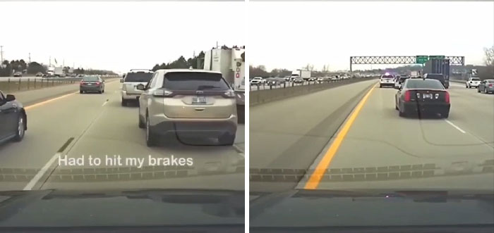 Aggressive Driver Gets What He Deserves