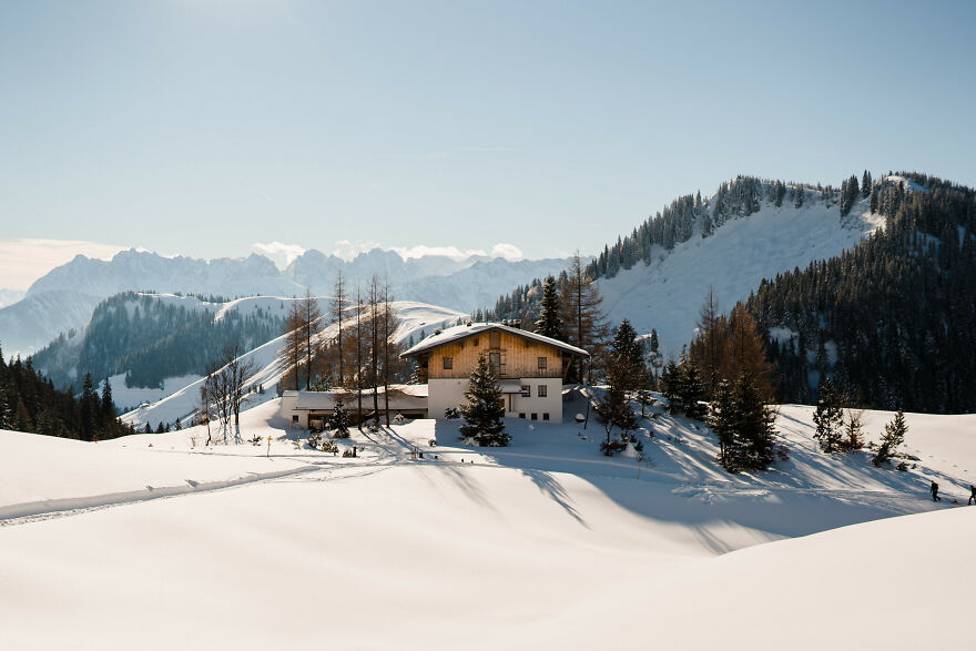 Winter Hike In The German Alps