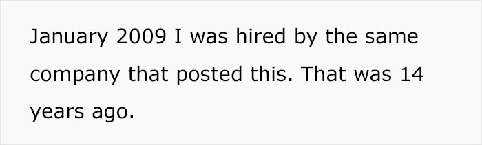 "You've Got To Be Kidding Me": Guy Finds Exact Job Position He Had 14 Years Ago, Points Out It Pays Exactly The Same Salary "You've Got To Be Kidding Me": Guy Finds Exact Job Position He Had 14 Years Ago, Points Out It Pays Exactly The Same Salary