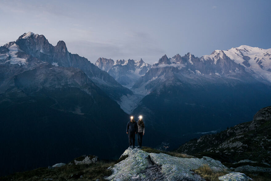 Sunrise Above Chamonix, France