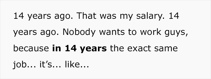 "You've Got To Be Kidding Me": Guy Finds Exact Job Position He Had 14 Years Ago, Points Out It Pays Exactly The Same Salary "You've Got To Be Kidding Me": Guy Finds Exact Job Position He Had 14 Years Ago, Points Out It Pays Exactly The Same Salary
