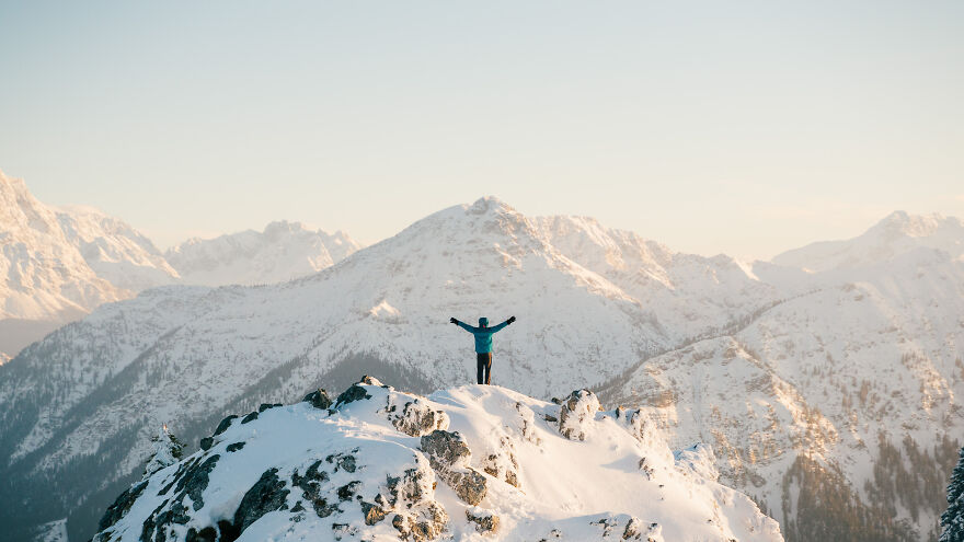 Winter Sunset In The German Alps