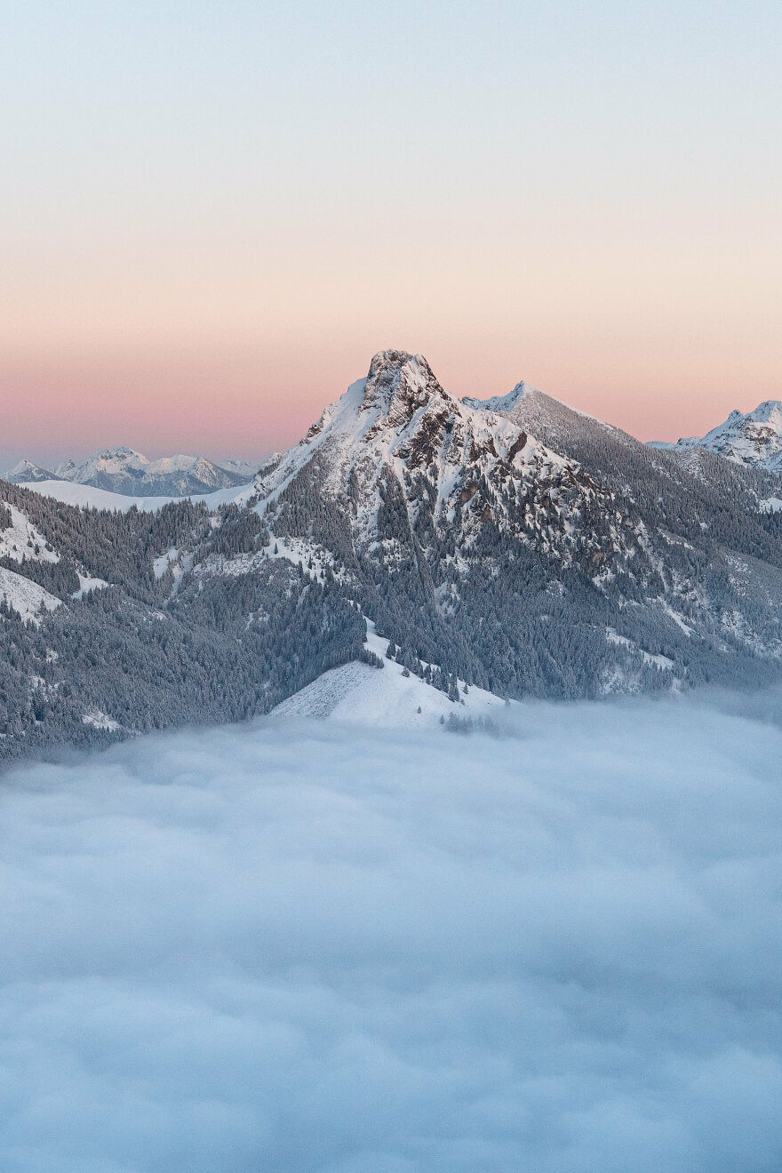 Sunset Hike On German/Austrian Alps