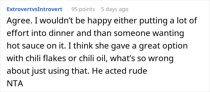 Guy Doesn't Allow Sister's BF To Ruin His Italian Dish With Asian Hot Sauce, Drama Ensues