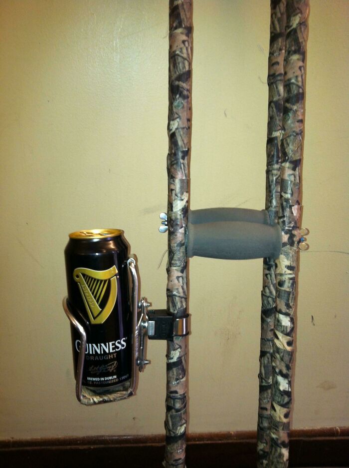 I'm On Crutches For 3 Months, But Making The Best Of The Situation