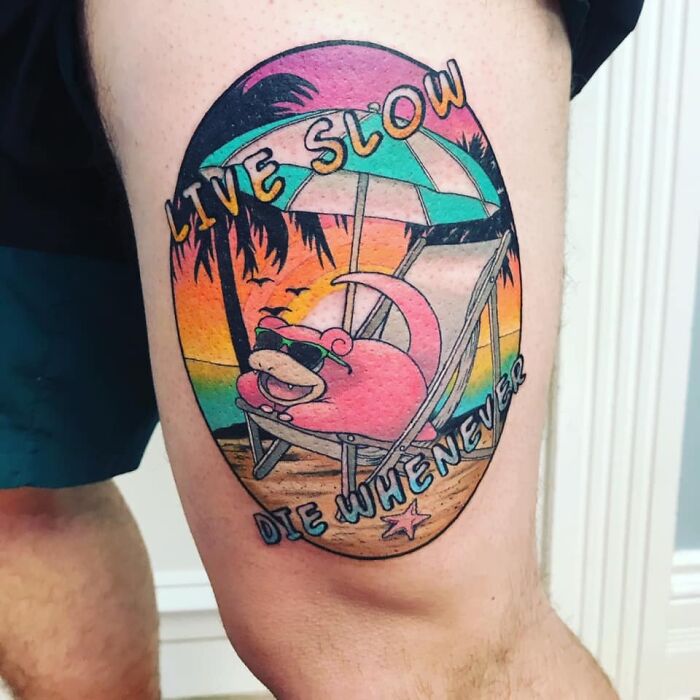 My New Slowpoke Tattoo. Done By Jeremy Sloo(Made To Last Tattoo) Charlotte Nc