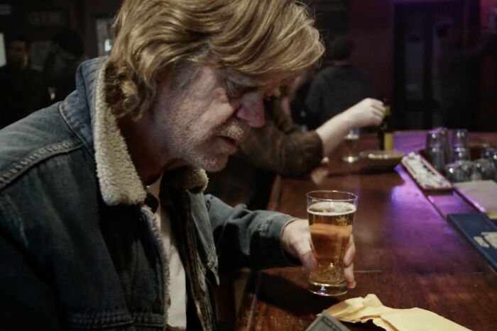 William H. Macy in Shameless bar drinking