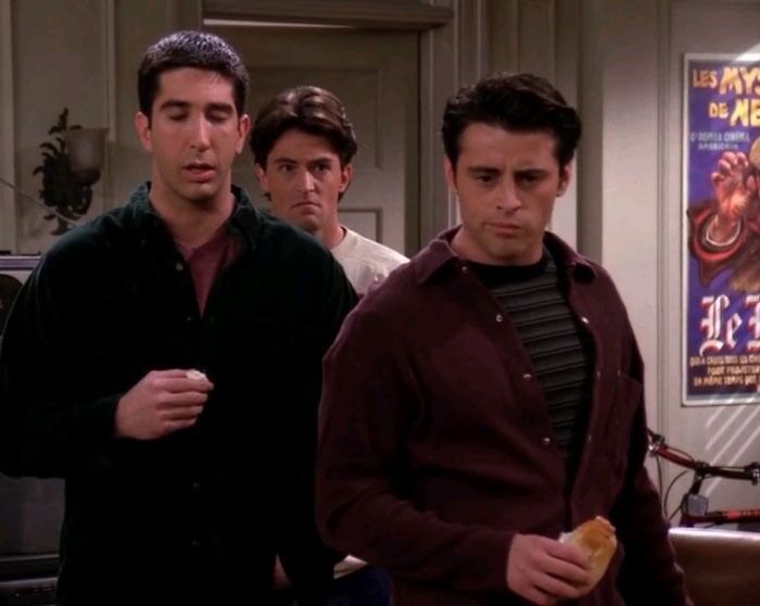 David Schwimmer in Friends wearing black shirt
